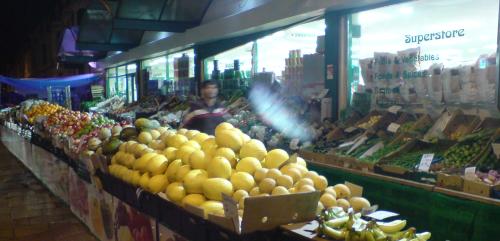 The fruit stall outside Sharif & Sons